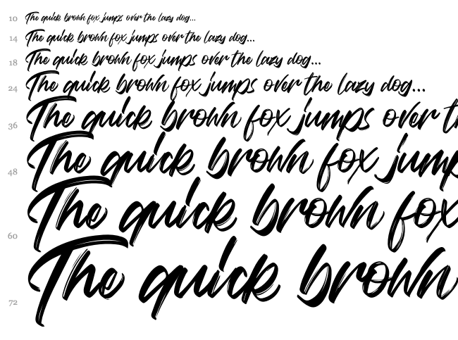 Vaughan Handstylish font waterfall